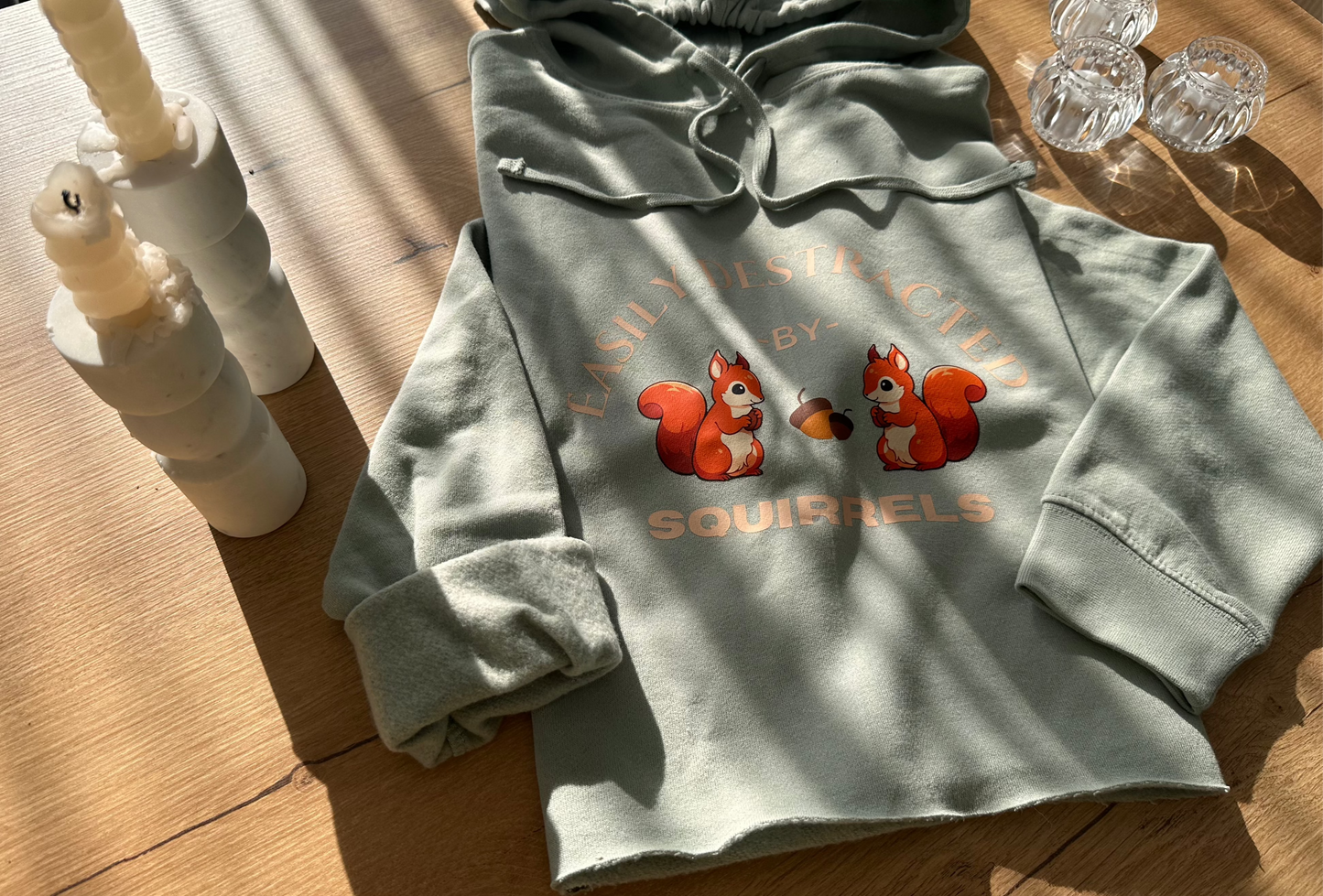 Squirrel Cropped hoodie