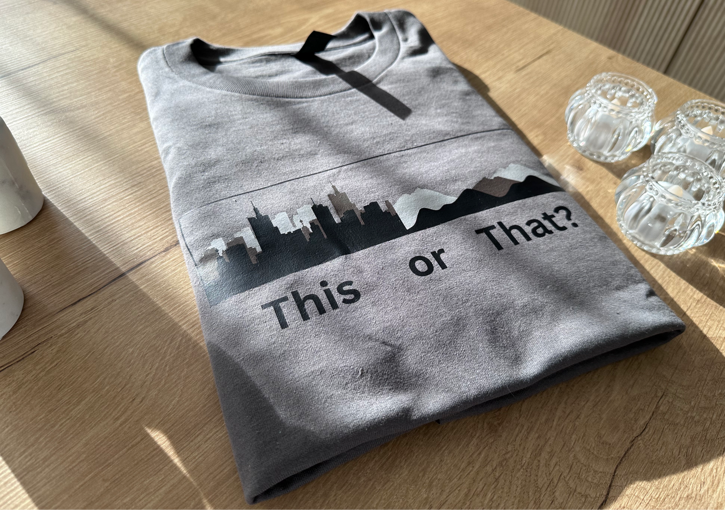 This or that Short sleeve t-shirt.