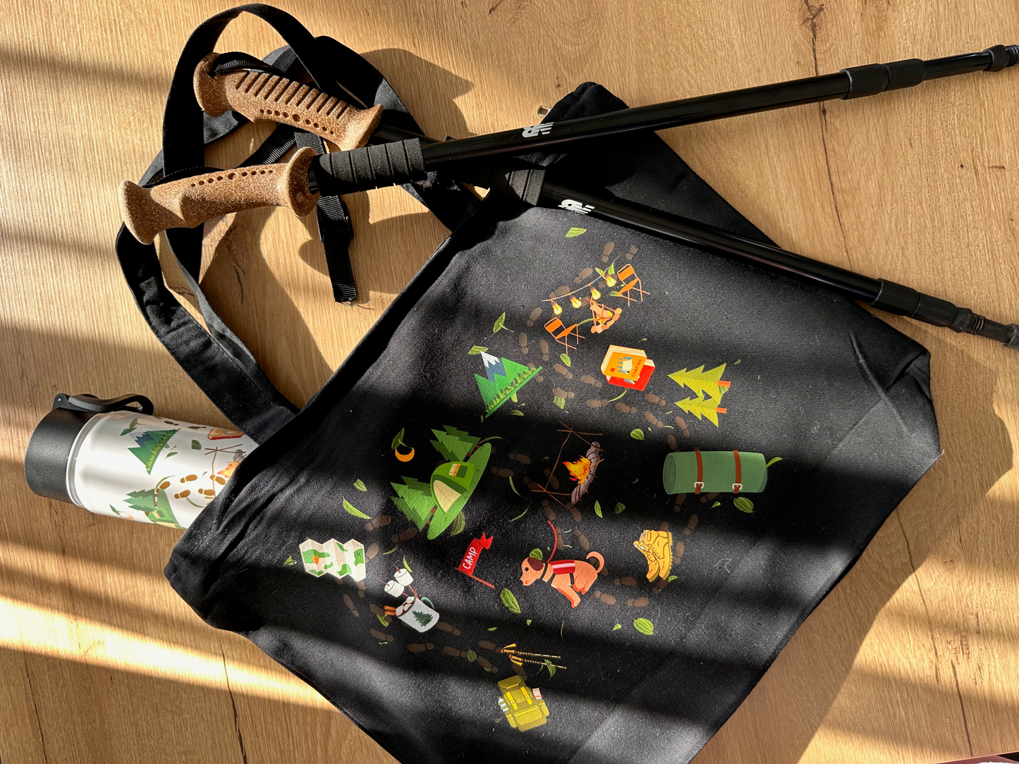 Camping Trails Tote Bag