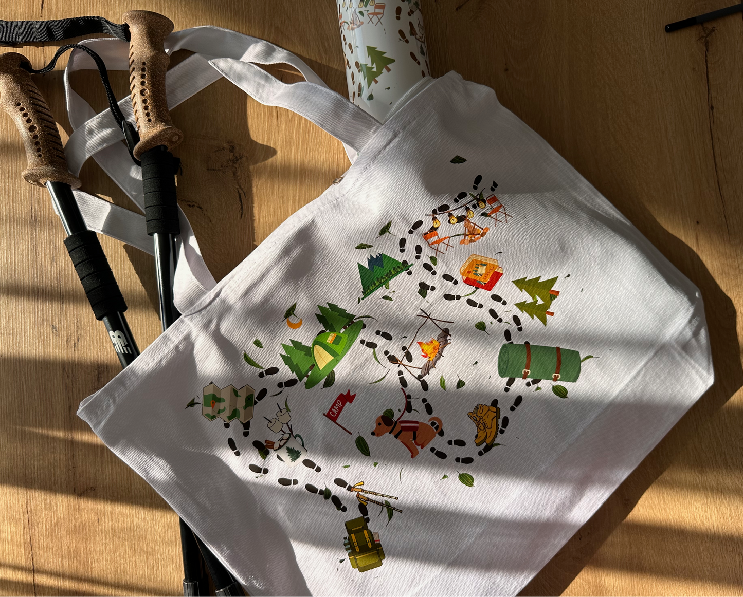 Camping Trails Tote Bag